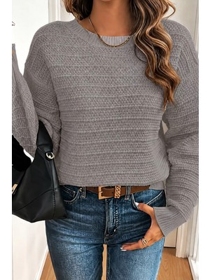 Gülseli Kadın Sırt Fiyonklu Triko Bluz P-00022427