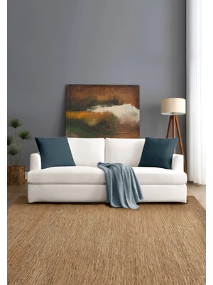 Monolisse Canvas Tekli Indigo Sıvı Geçirmez Leke Tutmaz Kırlent Kılıfı 40 x 40 cm