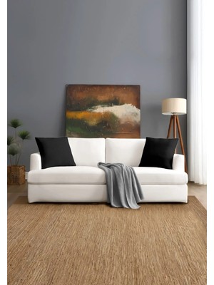 Monolisse Canvas Tekli Siyah Sıvı Geçirmez Leke Tutmaz Kırlent Kılıfı 40 x 40 cm