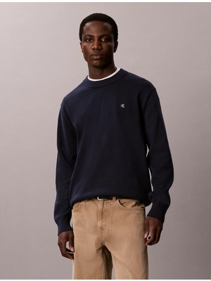 Calvin Klein Calvın Kleın Erkek Marka Logolu Günlük Kullanıma Uygun Lacivert Kazak LV04RH325G Cef