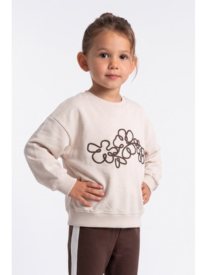 Cichlid Kız Çocuk Sweatshirt Bej