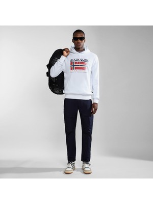 Napapijri B-Kreis Erkek Beyaz Sweatshirt