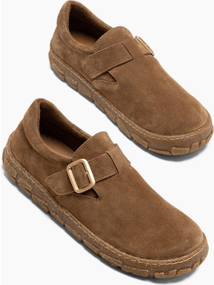 Alyano Faye Hakiki  Deri Taba Sneakers Kadın Ayakkabı