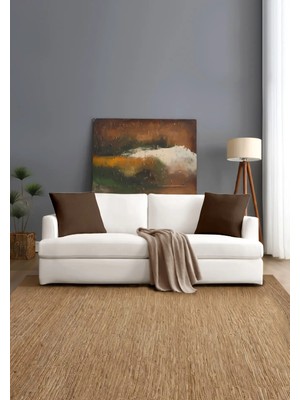 Monolisse Canvas Tekli Kahve Sıvı Geçirmez Leke Tutmaz Kırlent Kılıfı 40 x 40 cm
