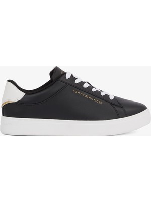 Tommy Hilfiger Essential Court Kadın Siyah Sneaker