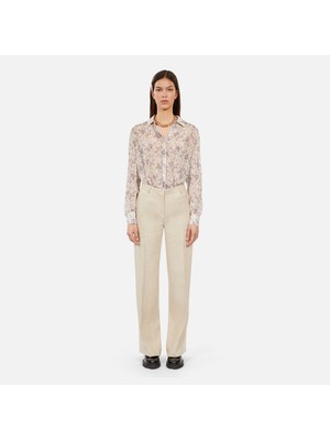 The Kooples Kadın Bej Süet Pantolon
