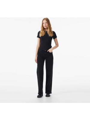Guess Bellaggio Kaşmir Karışımlı Palazzo Fit Kadın Siyah Jean