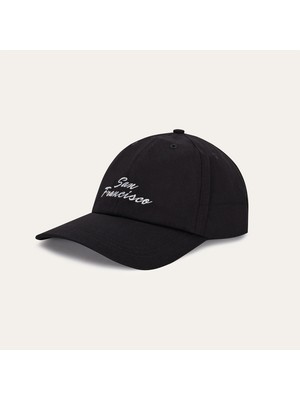 Mudo Kadın Siyah Nakışlı Cap Şapka