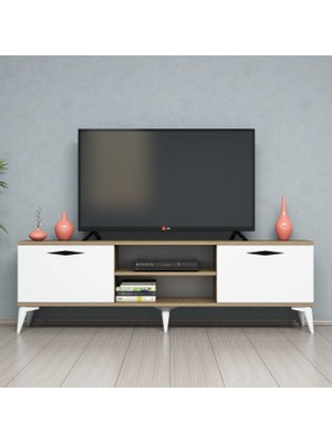Ferniso Mobilya 160 cm Modern Tasarımlı Tv Ünitesi Suntalam Malzeme Özellikleri Hud-Beyaz Renk