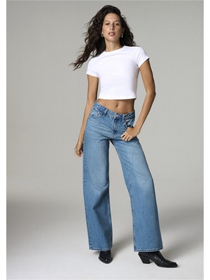 Mavi M1010152-87779 Kadın Malıbu Mid Brushed Denim Jean Pantolon