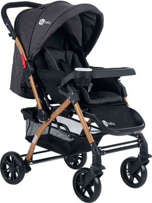 4 Baby AB-310 Gold Alüminyum Kasa Çift Yönlü Bebek Arabası - Antrasit 15 kg Taşıma Kapasitesi ve Katlanabilme Özelliği