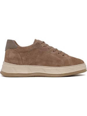 Derimod Erkek Vizon Bağcıklı Kalın Tabanlı Süet Deri Sneaker WM837001DS