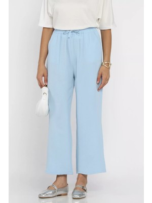 Gülseli Kadın Bel Lastikli Bol Paça Pantolon P-00022770