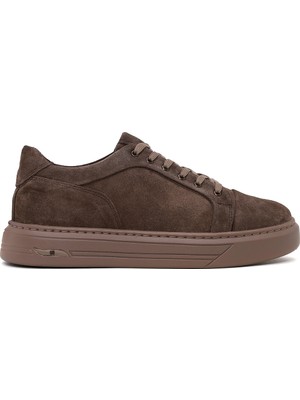 Derimod Erkek Vizon Bağcıklı Kalın Tabanlı Süet Deri Sneaker WM650011DS