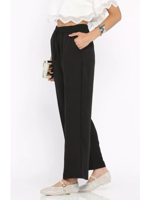 Gülseli Kadın Bel Lastikli Bol Paça Pantolon P-00022770