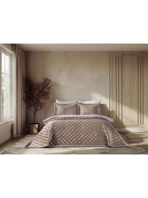Doqu Home Luxury Yatak Örtüsü Imperial Çift Kişilik - Cappucino