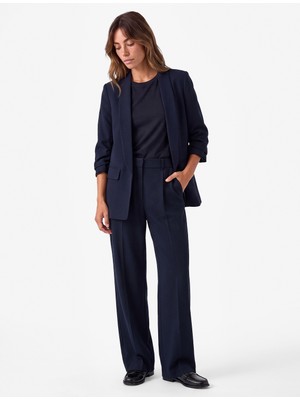 Koton Krep Kumaş Şal Yaka 3/4 Kollu Blazer Ceket