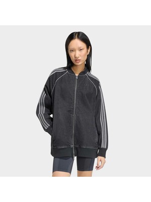 Adidas Sst Oversized Denim Kadın Siyah Ceket (KQ6471)