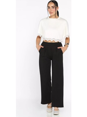 Gülseli Kadın Pileli Boru Paça Pantolon P-00022769