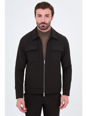 MCR Düz Slim Fit Gömlek Yaka Fermuarlı Yandan Cepli Pantolonu Ipli Erkek Mont Pantolon