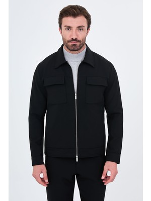 MCR Düz Slim Fit Gömlek Yaka Fermuarlı Yandan Cepli Pantolonu Ipli Erkek Mont Pantolon
