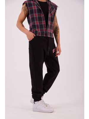 Superblue Erkek Siyah Oxford Jogger Pantolon