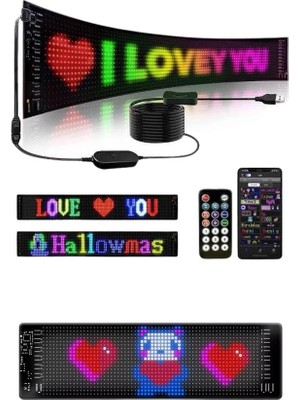 Eco Lounge Matrix LED Cama Yapışan Telefon Kontrollü Panel Dijital Ekran Kumandalı