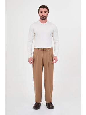MCR Düz Baggy Kalıp Çift Pileli Jogger Erkek Pantolon