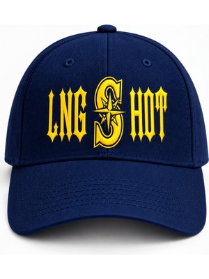 BarsDepo Lngshot Lacıvert Unisex Nakışlı Şapka | Gothic Tasarım Baseball Cap | Ayarlanabilir