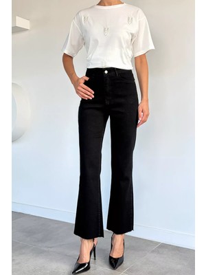 Gülseli Kadın Yüksek Bel Likralı Jean Kot Pantolon P-00022323