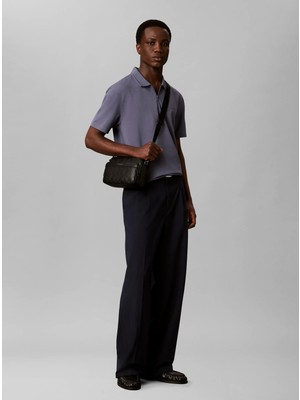 Calvin Klein Erkek Siyah Calvin Klein Emblem Aop Deboss Ca, Ub1 Siyah Erkek Çapraz Çanta