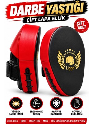 Liggo Strike Boks Lapası Çift Ellik Boks Elliği Boks Lapa Kick Boks Muay Thai Vuruş Lapası Darbe Yastığı
