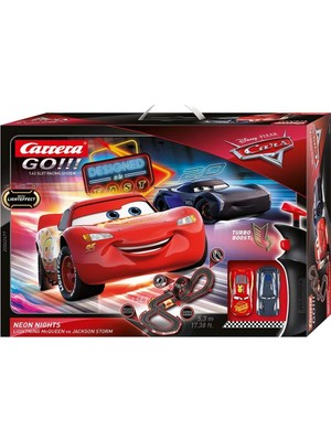 Carrera Go Neon Disney Pixar Cars Oyuncak Araba Seti Işık Efektleri ile 53 Metre Yarış Pisti