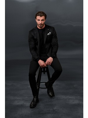 MCR Düz Slim Fit Mono Yaka Torba Cep Süet Erkek Ceket