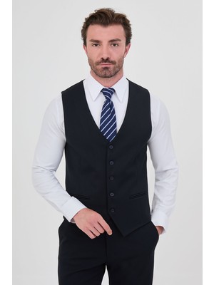 MCR Düz Slim Fit Klasik Erkek Yelek