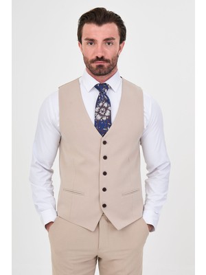 MCR Düz Slim Fit Klasik Erkek Yelek