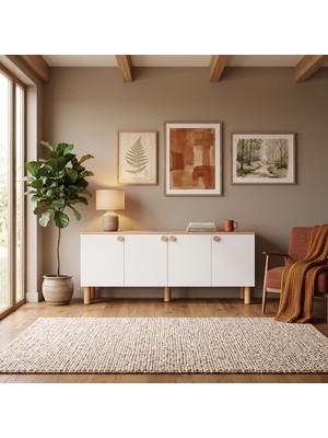 Cabana Bohem Konsol 182CM Meşe - Beyaz