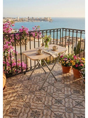 Alesta Life Katlanır Mutfak Masası, Piknik Masası, Kamp Masası, Plaj Masası, Balkon Masası, Bahçe Masası, Tavla Masası 40X70 cm