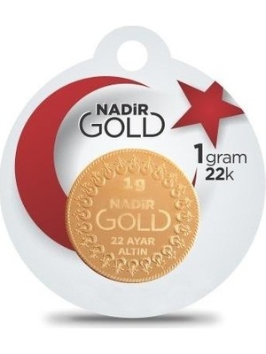 Nadir Gold 22 Ayar Külçe Gram Altın 1 Gr Yuvarlak Altın Maden Ağırlık 1 g