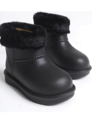 Albishoes Bebek Çocuk Su Geçirmez Kürklü Bot Çocuk Kışlık Bot Suya Dayanıklı Hafif Bot Kürklü Kışlık