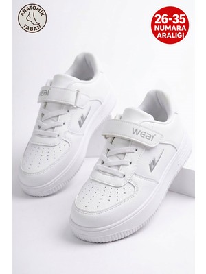 Albishoes Unisex Çocuk Cırtlı Rahat Taban Hafif Günlük Okul Sneaker Spor Ayakkabı Kız Erkek Sneaker