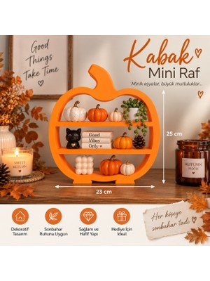 Rain Craft 3D 3D Baskı Balkabağı Dekoratif Mini Raf – Sonbahar Temalı Organizer