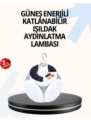 Genel Tedarik Katlanabilir 5 Kanatlı Solar LED Bahçe ve Kamp Lambası
