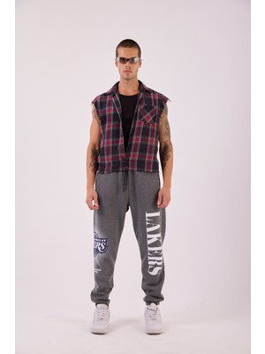 Super Blue Mexico Erkek Gri Lakers Jogger Pantolon