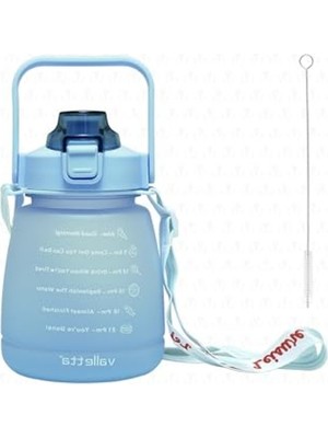 MarkEntegra Bpa Içermeyen 1,3 Lt Motivasyonel Su Matarası, Mavi Renk Seçeneği
