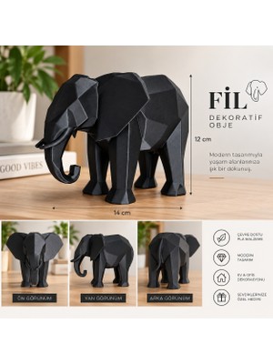 Rain Craft 3D 3D Dekoratif Fil Biblo – 3D Baskı Modern Ev & Ofis Dekorasyonu