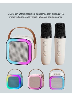 Eco Lounge Bluetooth 5.0 Destekli Kablosuz Karaoke Hoparlör