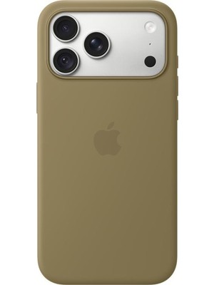 Apple iPhone 18 Pro Max Magsafe Silikon Kılıf - Klasik zeytin yeşili