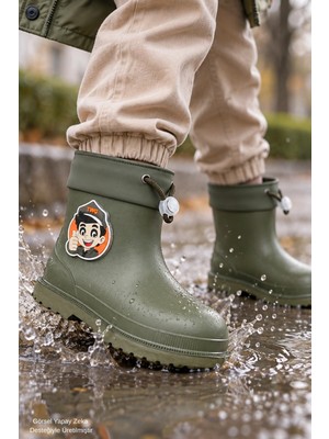 Muggo Kitty Içi Kürklü Lastikli Unisex Çocuk Günlük Yağmur ve Kar Çizmesi