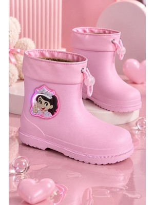 Muggo Kitty Içi Kürklü Lastikli Unisex Çocuk Günlük Yağmur ve Kar Çizmesi